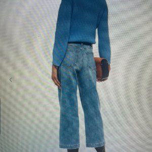 FRAME Ali Wide Crop Faded High-Rise Wide-Leg Jeans